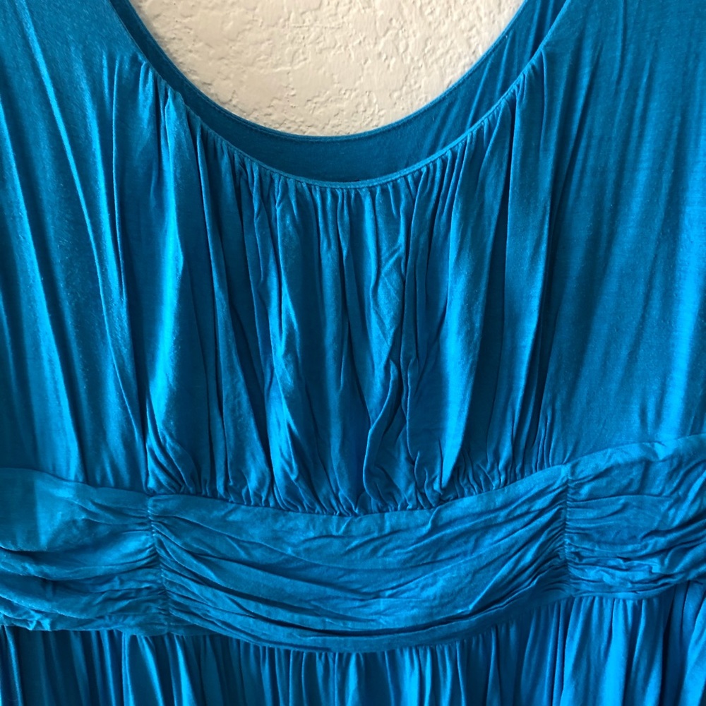 AGB Bright Sky Blue Scoop Neck Sleeveless Dress 2X - Picture 3 of 9